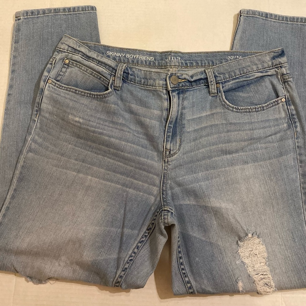 a.n.a Skinny Extra Distressed Boyfriend Jeans